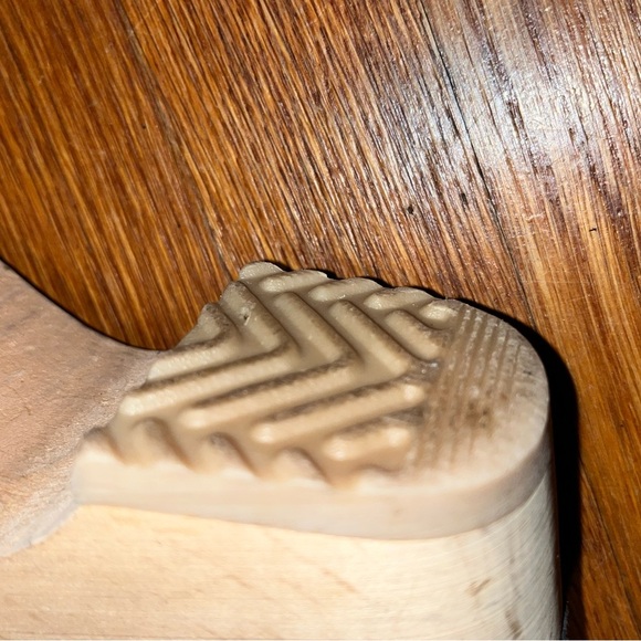 Hanna Andersson wooden suede clogs  black tan euro 36 size 5.5 made in sweden - Picture 9 of 10